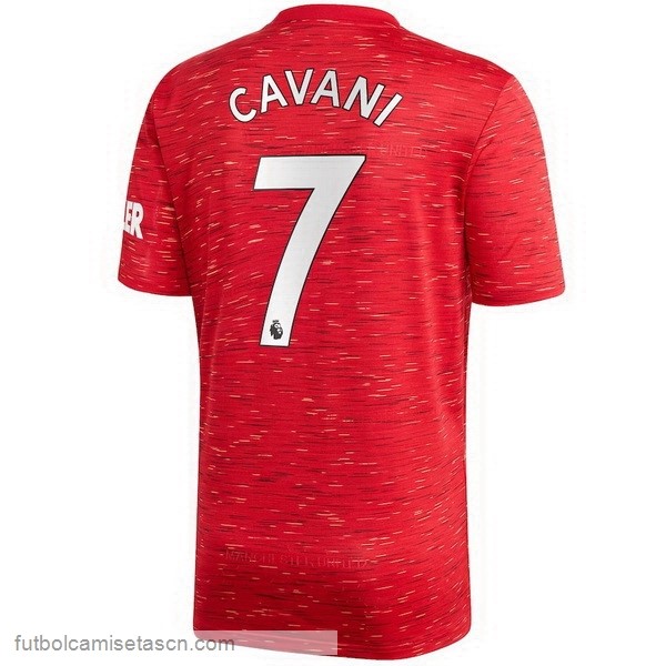 Camiseta Manchester United NO.7 Cavani 1ª 2020/21 Rojo